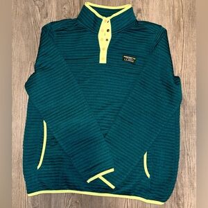 L.L. Bean Teal Pullover with Yellow Accents
